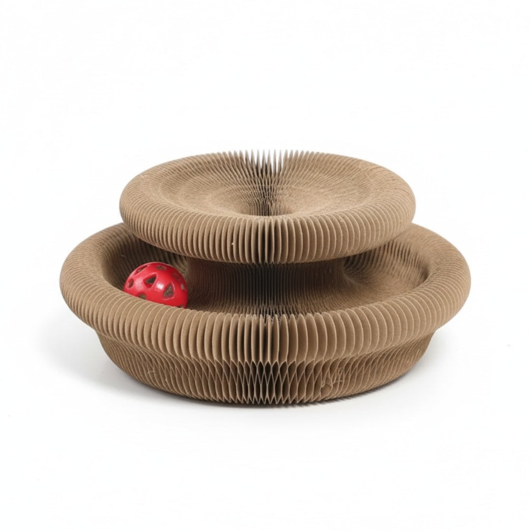 Juguete rascador interactivo plegable Acordeón para gatos
