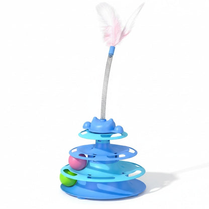 Juguete tocadiscos giratorio ICEcream interactivo para gatos