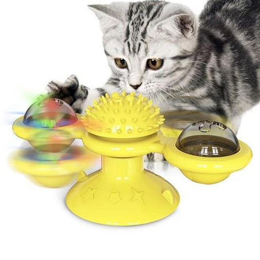 Molinillo interactivo con ventosa para gatos