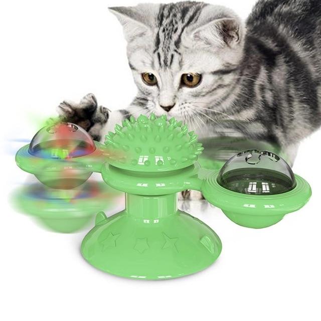 Molinillo interactivo con ventosa para gatos