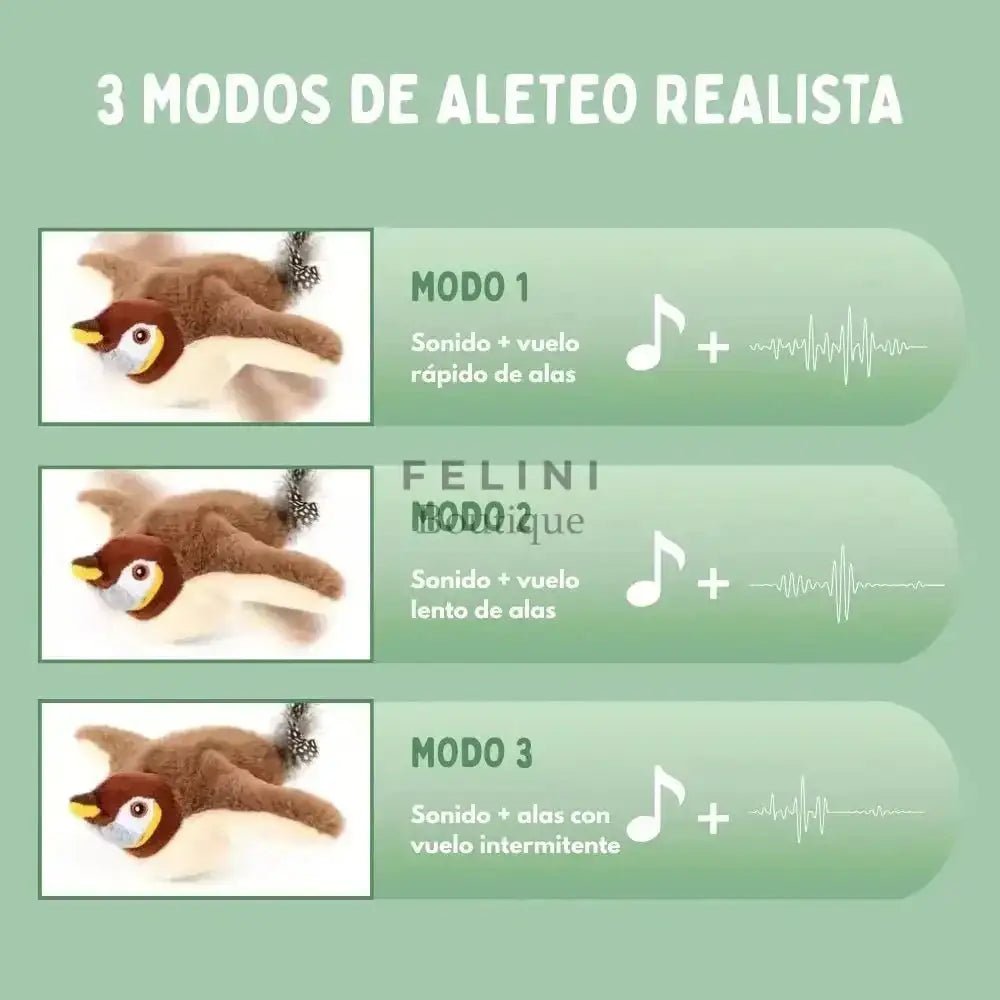 Pájaro interactivo para gatos - Boutique Felini