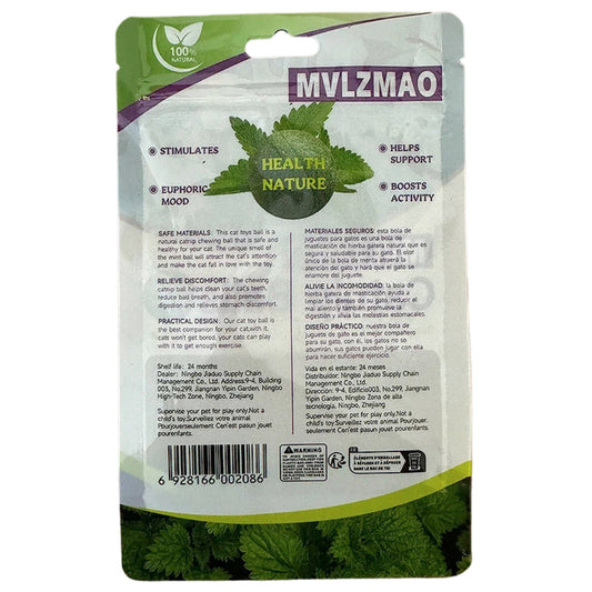 Paquete de bolas Catnip hierba gatera 100% natural 110g