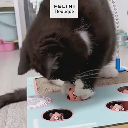 Juguete '¡Atrapa al ratón!' con rascador