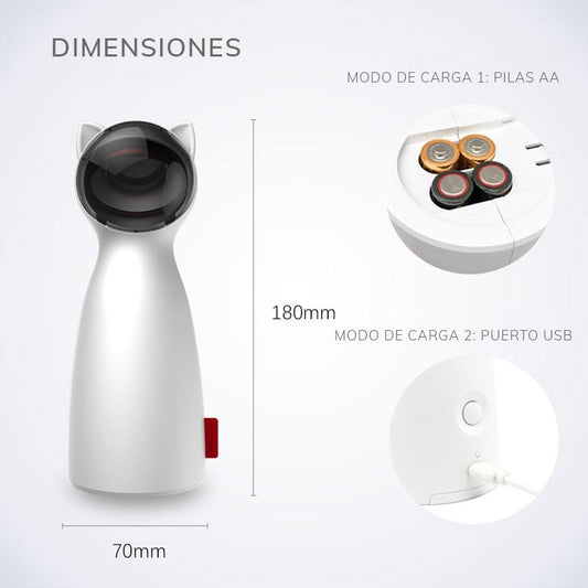 Robot puntero láser automático ajustable para gatos
