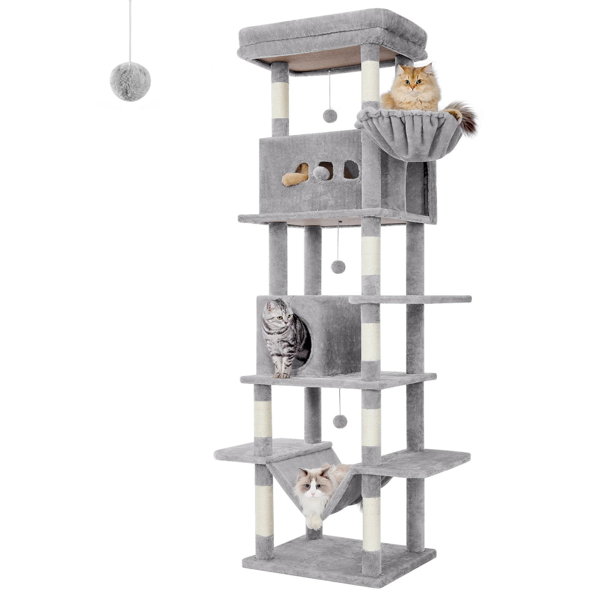 Torre Gigante para Gatos (210 cm) – La Villa de Lujo Multinivel - Boutique Felini