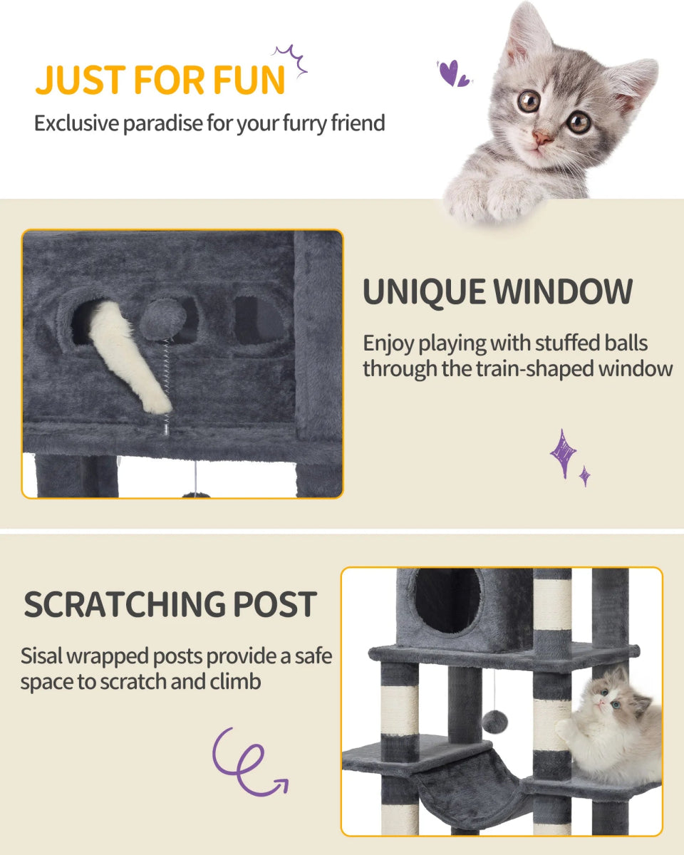 Torre Gigante para Gatos (210 cm) – La Villa de Lujo Multinivel - Boutique Felini