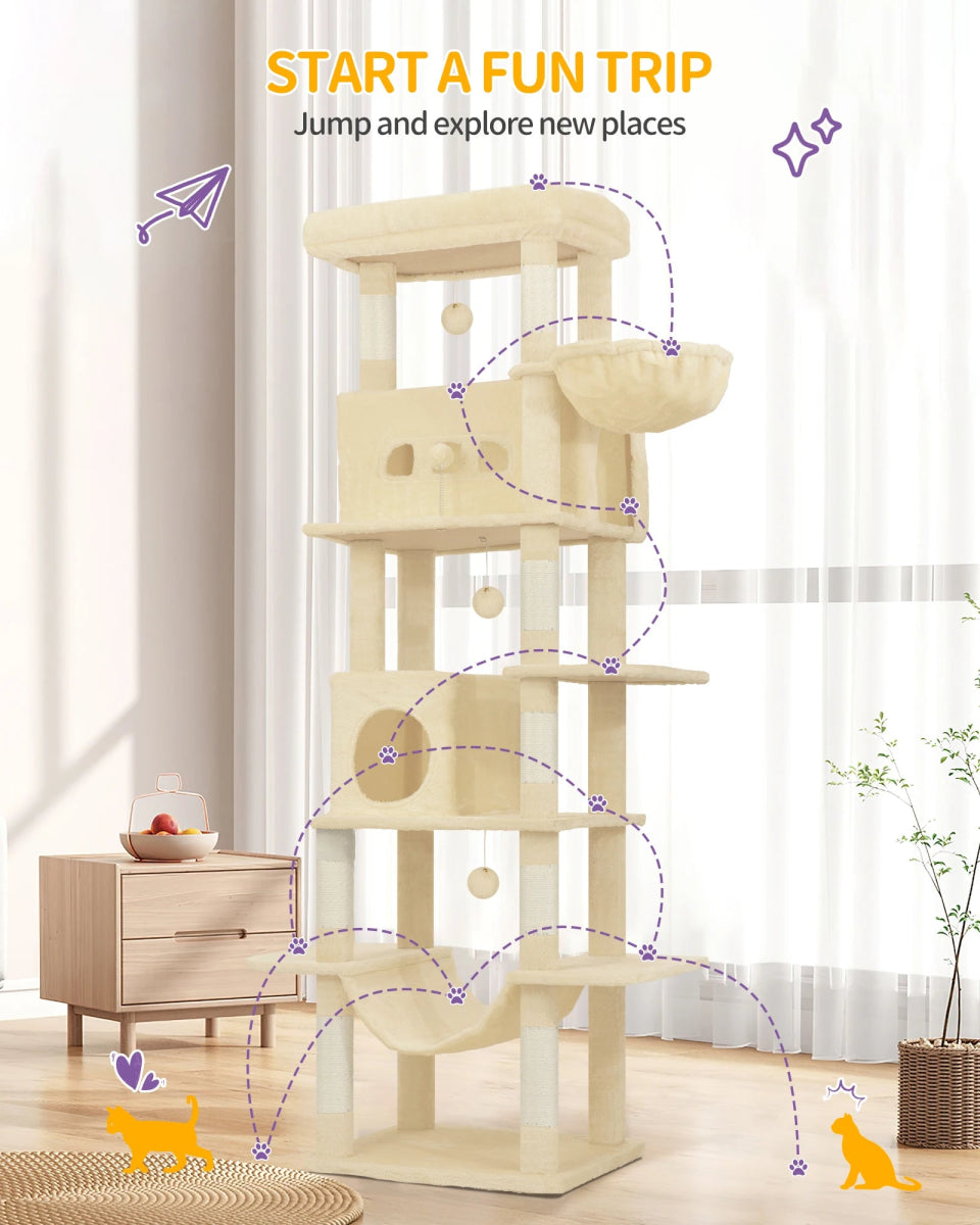 Torre Gigante para Gatos (210 cm) – La Villa de Lujo Multinivel - Boutique Felini