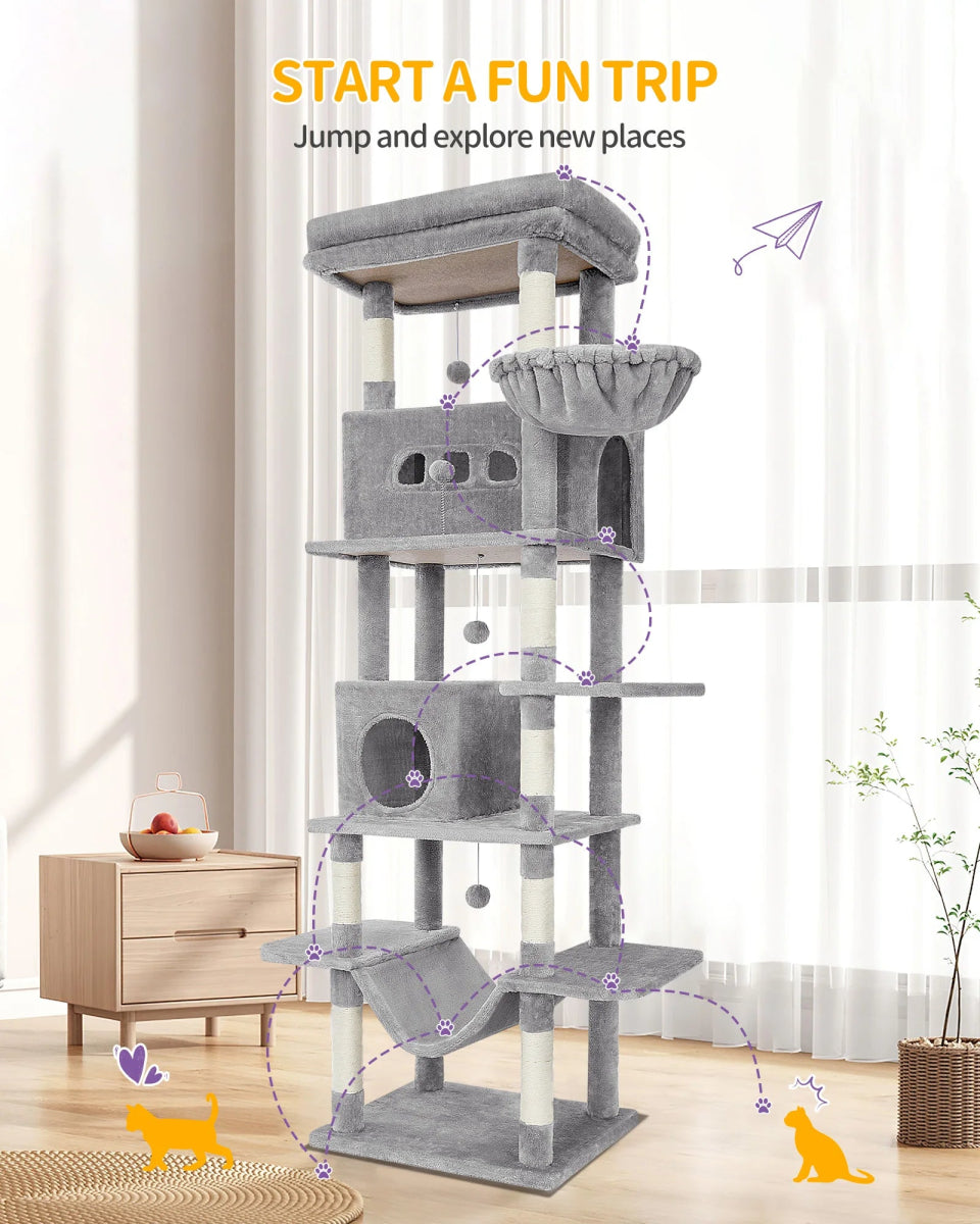 Torre Gigante para Gatos (210 cm) – La Villa de Lujo Multinivel - Boutique Felini