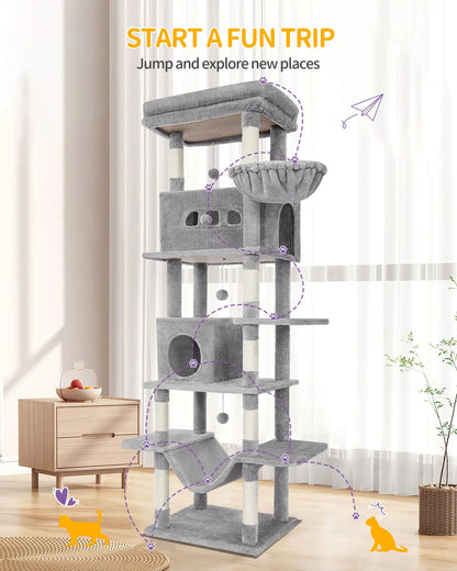Torre Gigante para Gatos (210 cm) – La Villa de Lujo Multinivel - Boutique Felini