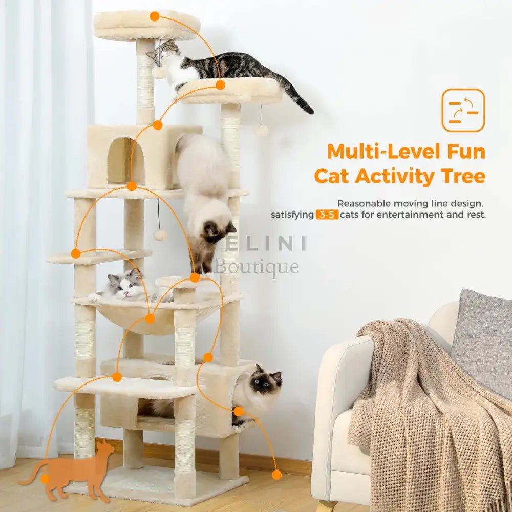 Torre Rascadora "Grand Palace" XXL para Gatos - Boutique Felini
