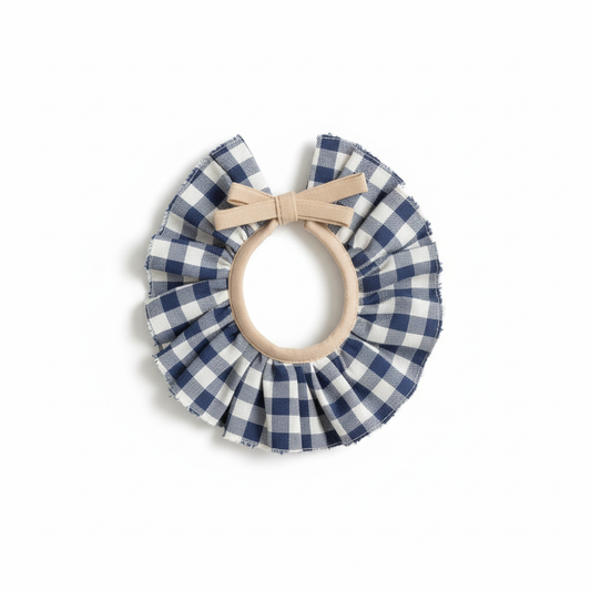 Cuello Vichy Azul Tejano