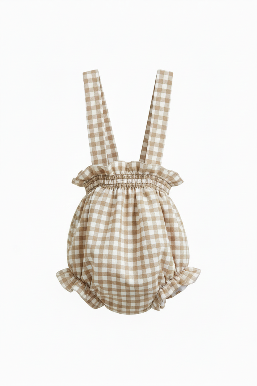 Ranita Vichy Beige y Blanco