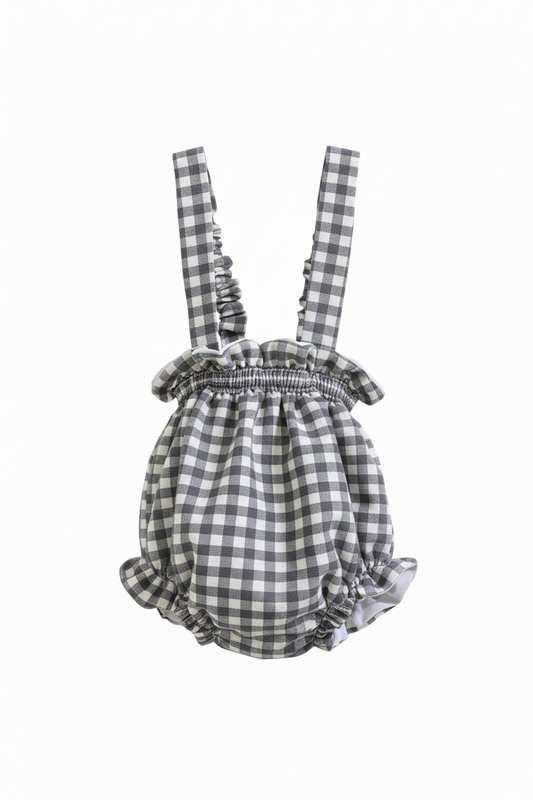 Ranita Vichy Gris y Blanco