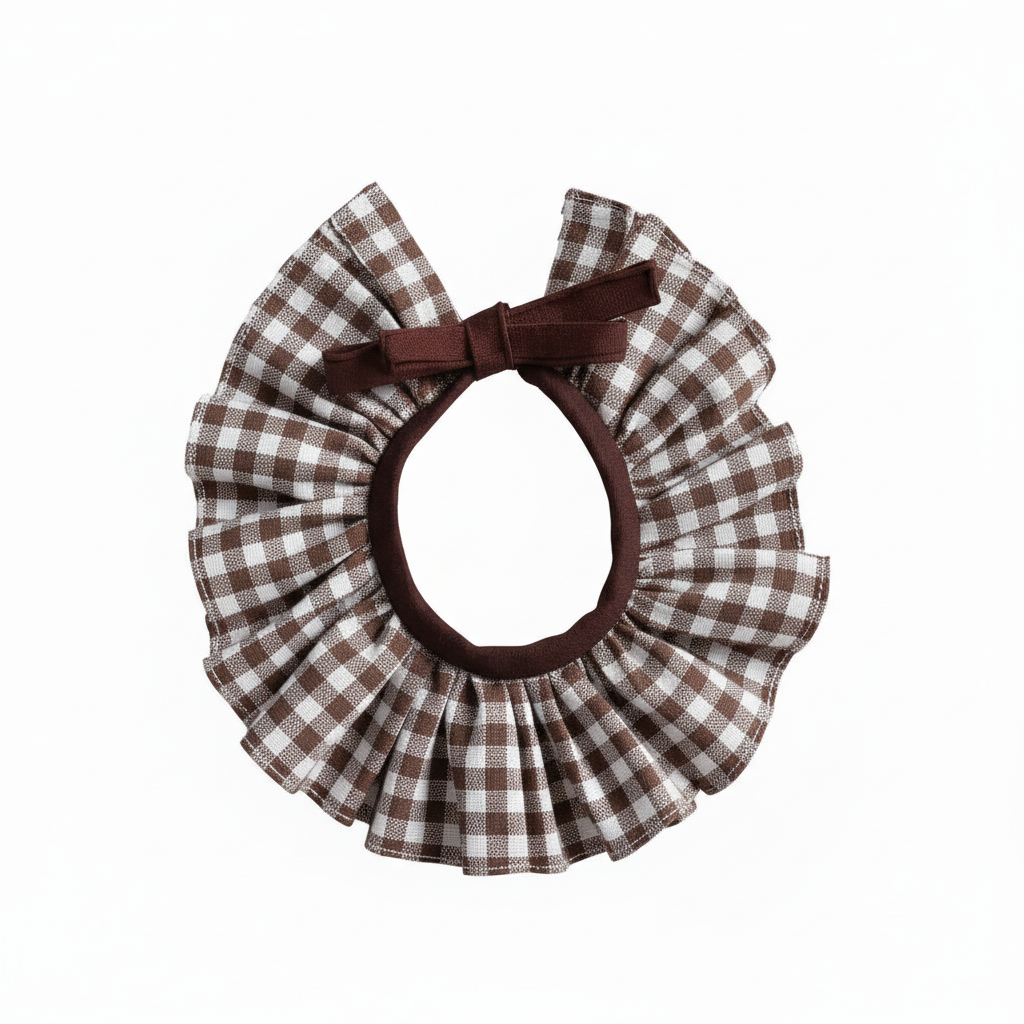 Cuello Vichy Marrón Chocolate
